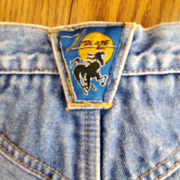 Vintage Blaze Blue Jeans Womens High Waisted Size 11/30.5 100% Cotton 90's Y2k - Picture 7 of 13